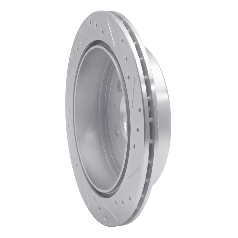 Mazda 929 Brake Rotor (1) - Rear Left - R1 Concepts - Drilled & Slotted - Silver - `92-`06